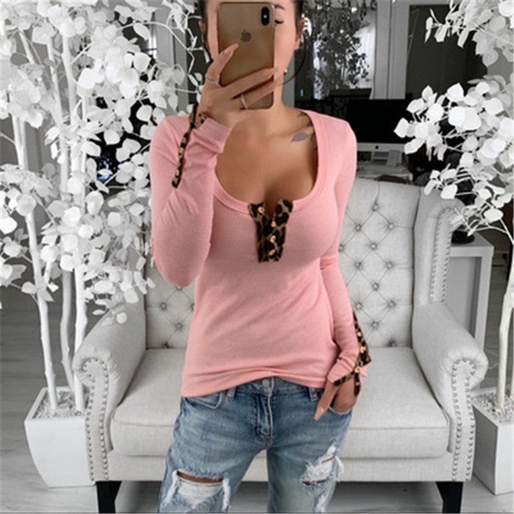 Europe and the United States 2021 spring and autumn new sexy foreign trade self-cultivation slimming big cuffs slit T-shirt women's women's women's T-shirt white XL - Image 3