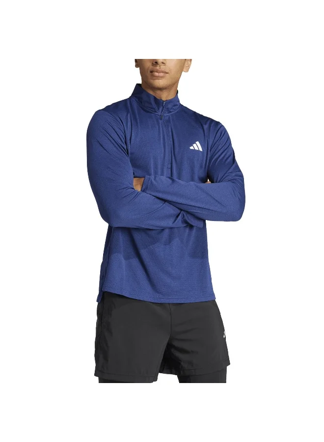 adidas سويت شيرت تدريب أزرق بسحاب للرجال