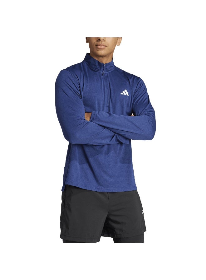 Adidas Tr-Es 1I4Zip Blue Training Sweatshirts For Men XS - Image 3