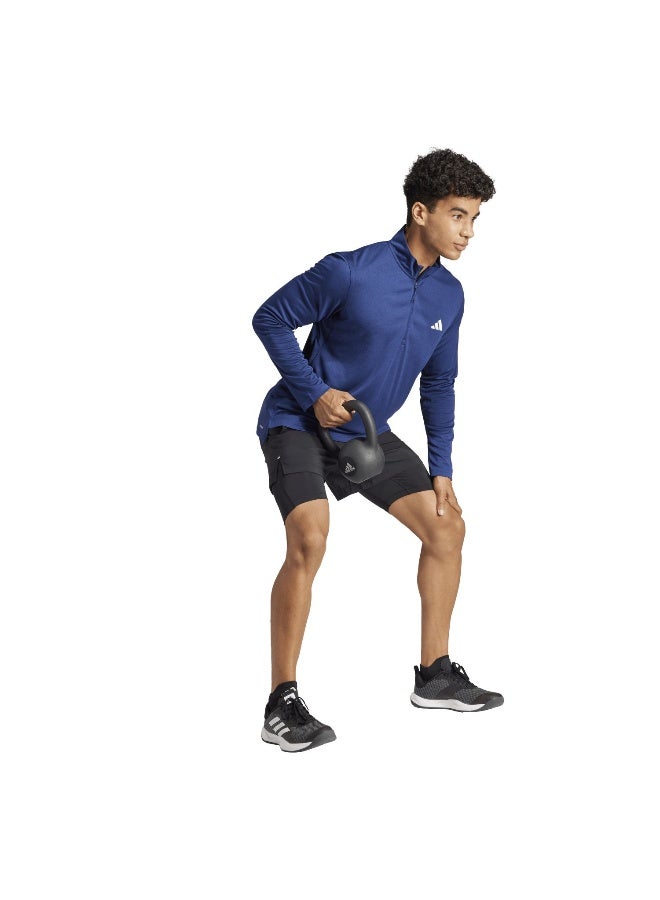 Adidas Tr-Es 1I4Zip Blue Training Sweatshirts For Men XS - Image 5
