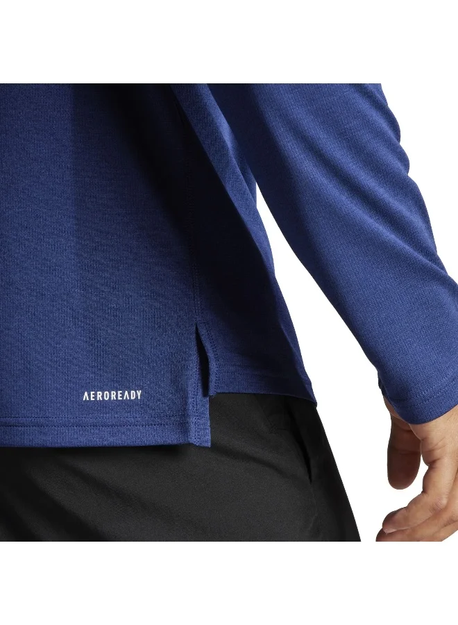 adidas سويت شيرت تدريب أزرق بسحاب للرجال
