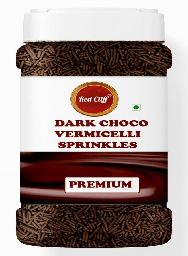 RED CLIFF Edible Dark Choco Vermicelli Sprinkles | Metallic Dessert Toppings for Cakes, Cupcakes, Ice Cream & Sweets | Edible Decorative Sugar Sprinkles | Ideal for Baking & Festive Garnishing | 100g Pack - Image 2