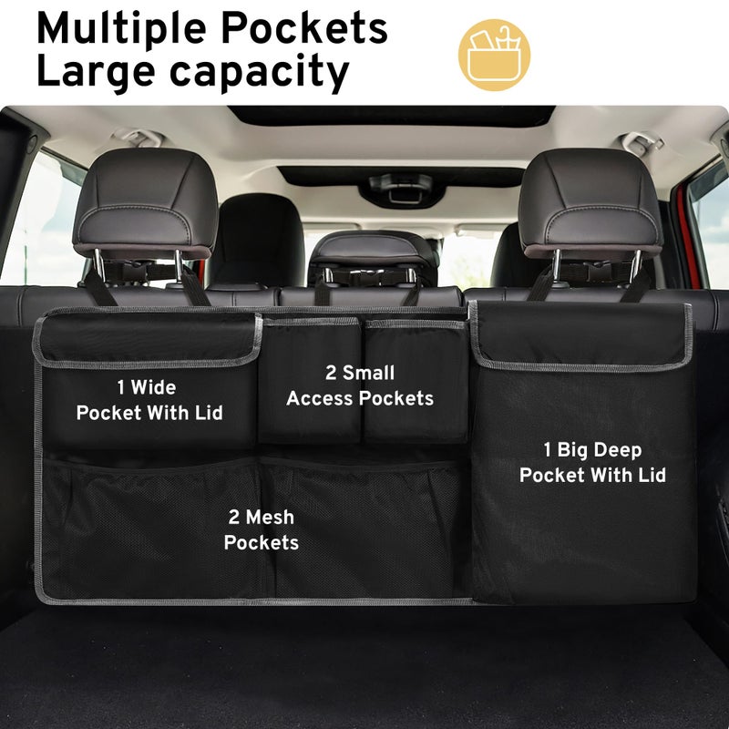 XHRING Car Trunk Organizer Backseat Hanging Storage Bag for Toyota Rav4 4Runner Sienna Highlander Corolla Cross Sequoia Venza Yaris SE XSE LE Hybrid XLE Limited Platinum SUV Accessories 2000-2025 2026 - Image 3
