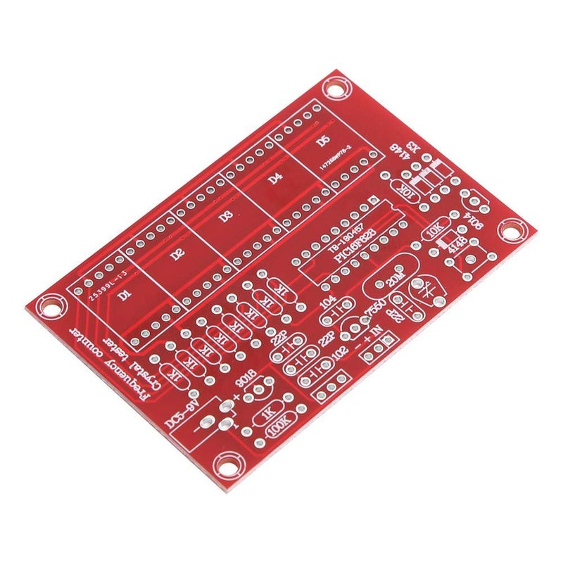 Wal front Crystal Oscillator Frequency Counter Tester Meter, DIY 1Hz-50MHz Frequency Indicator Crystal Oscillator Tester Module Kit with 5 Digits Digital Tube Display Red - Image 4