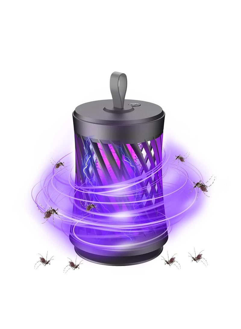 Electronic LED Mosquito Killing Lamp,360 degrees Physical Bug Zapper Electric Fly Insect Trap with UV Light or Bionic Attraction,Home Use Portable Odorless USB Lantern for Indoor and Outdoor - Image 1
