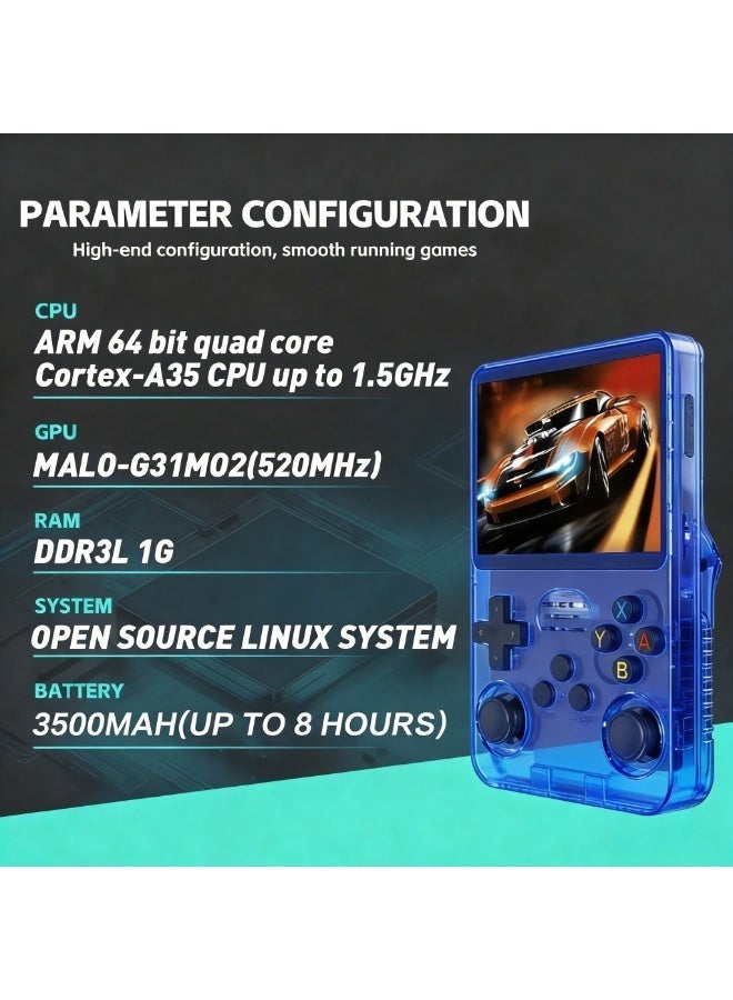 Closeli Retro Handheld Game Console, Portable Electronic Game, Video Game,64GB Storage, 15000+ Preloaded Games, 3.5 Inch IPS Display, 3500mAh Rechargeable Battery, Linux System, OTG Compatible, Expandable to 256GB, Birthday Gift for Kids & Adults - Image 5