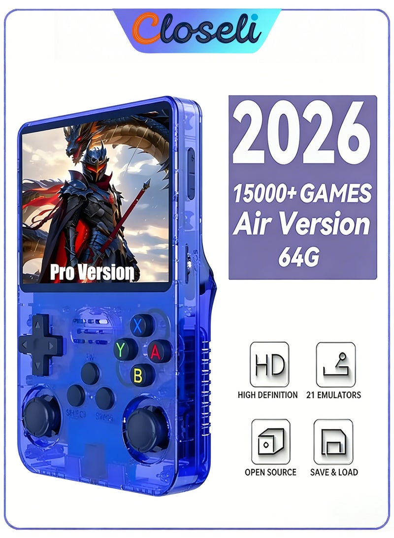 Closeli Retro Handheld Game Console, Portable Electronic Game, Video Game,64GB Storage, 15000+ Preloaded Games, 3.5 Inch IPS Display, 3500mAh Rechargeable Battery, Linux System, OTG Compatible, Expandable to 256GB, Birthday Gift for Kids & Adults - Image 1
