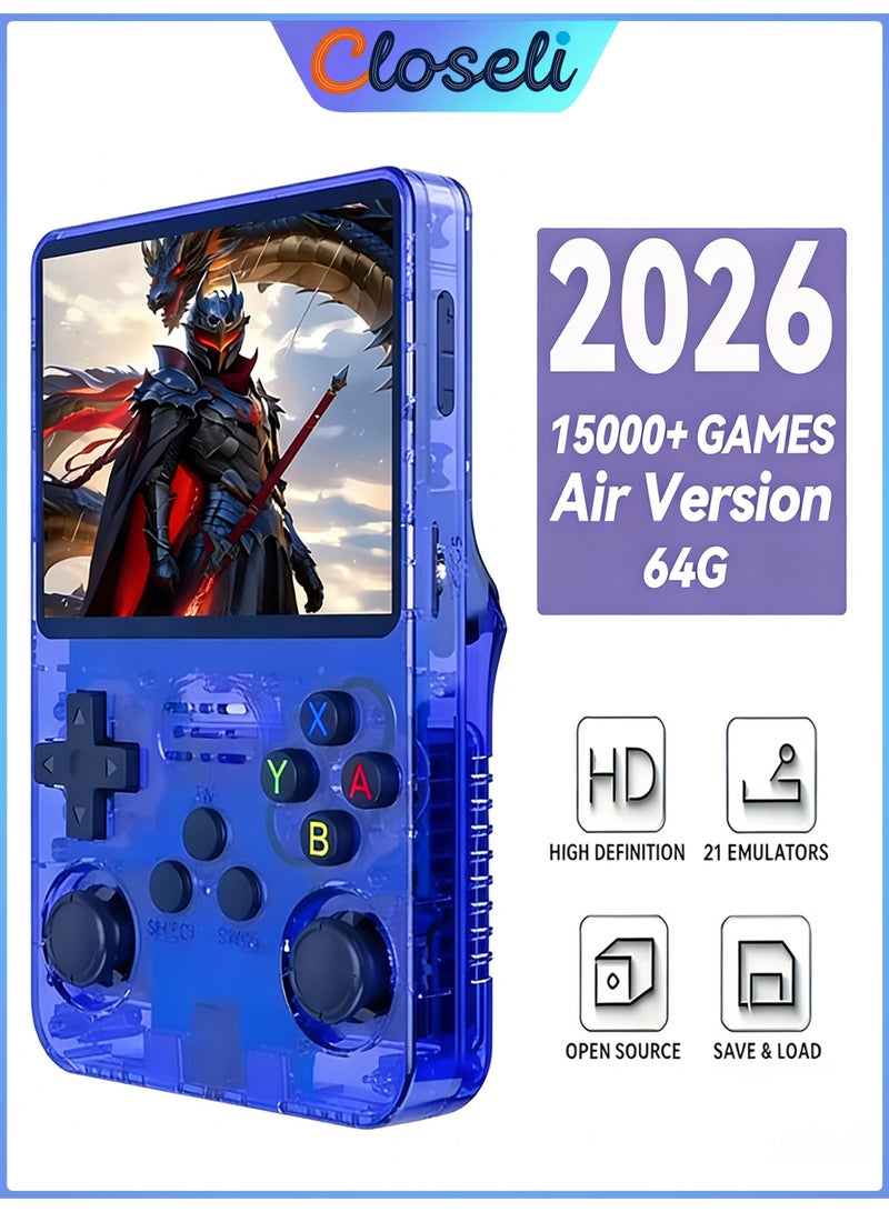 Closeli R36S Retro Handheld Game Console, Portable Electronic Game, Video Game,64GB Storage, 15000+ Preloaded Games, 3.5 Inch IPS Display, Rechargeable Battery, Linux System, OTG Compatible, Birthday Gift for Kids & Adults - Image 1