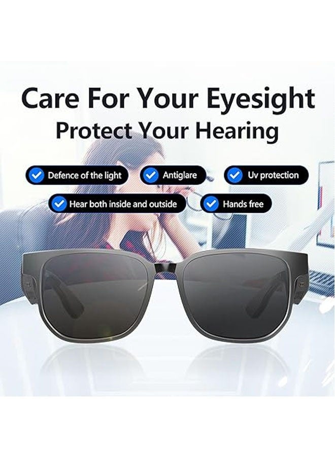 AI Smart Sunglasses with Speaker and Microphone, Anti-Blue Light UV400, Bluetooth Headset AI Audio Glasses - Image 3