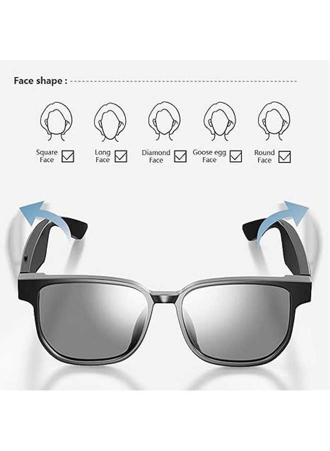 AI Smart Sunglasses with Speaker and Microphone, Anti-Blue Light UV400, Bluetooth Headset AI Audio Glasses - Image 4