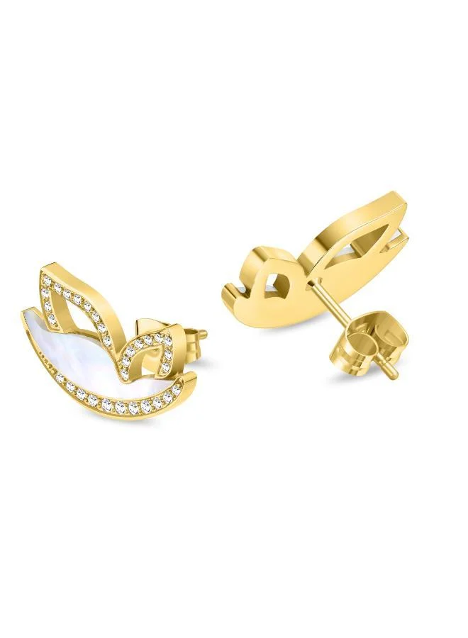 بوليس Birdy Mop Crystal Motif Earrings