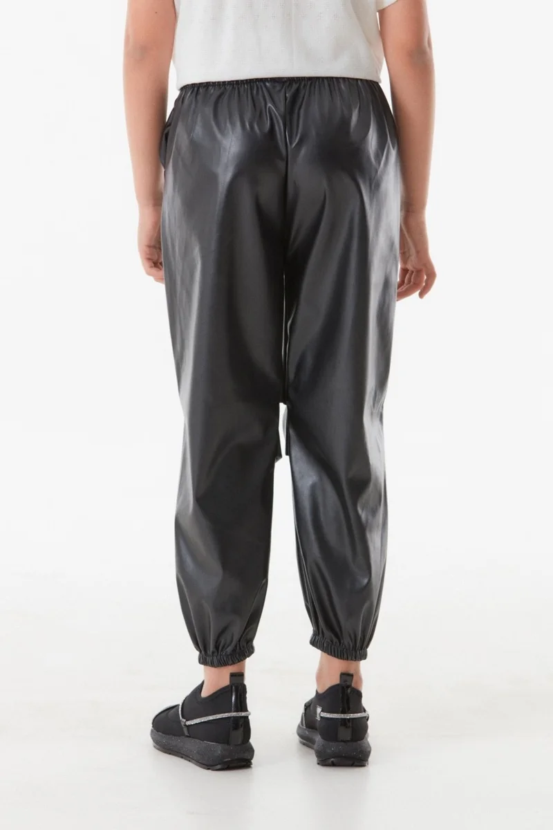فولامودا Faux Leather Girls' Jogger Pants