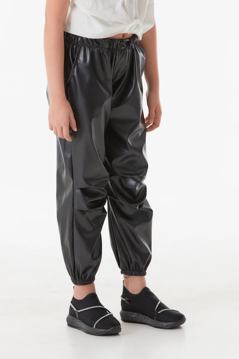 فولامودا Faux Leather Girls' Jogger Pants
