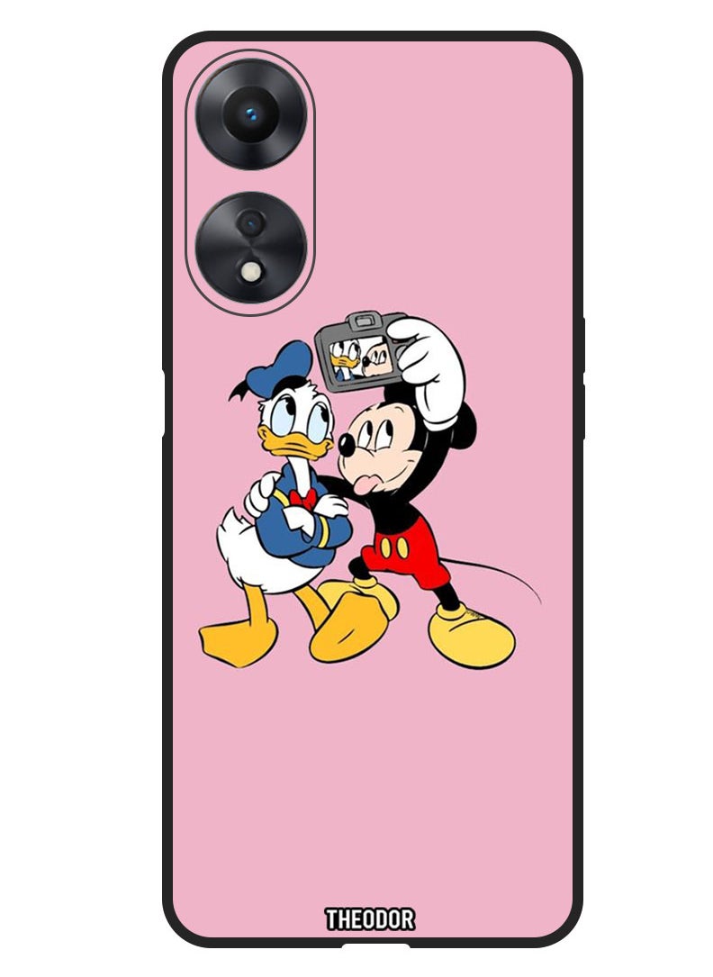 Theodor - Protective Case Anti Scratch Shock Proof Bumper Cover For Oppo A1 5G Mickey Donald selfie - Image 1