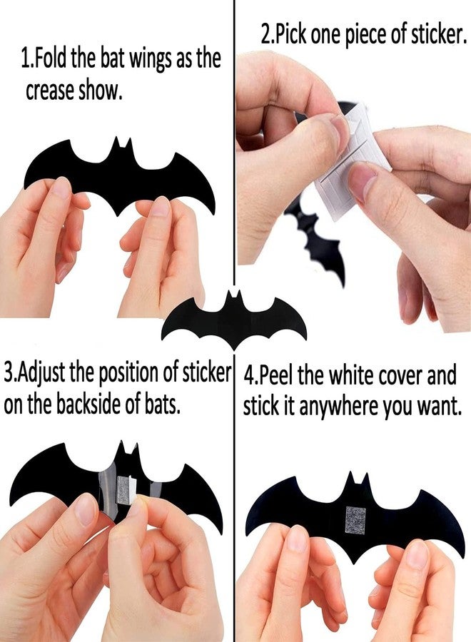 Tmflexe 12pcs Halloween Witch Hats + 12pcs 3D Bats Stickers - Costume Accessories for Parties, Cosplay, Carnivals, Holidays - Image 5
