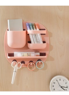 KASTWAVE Remote Control Holder, Magazine Rack, Desk Organizers and Storage, Office Supplies Storage Box,Pen&Pencil Holder for Desk,Bedside Caddy For Dorm Bed,Locker Accessories,Bedroom Decor (Pink)  - Image 1