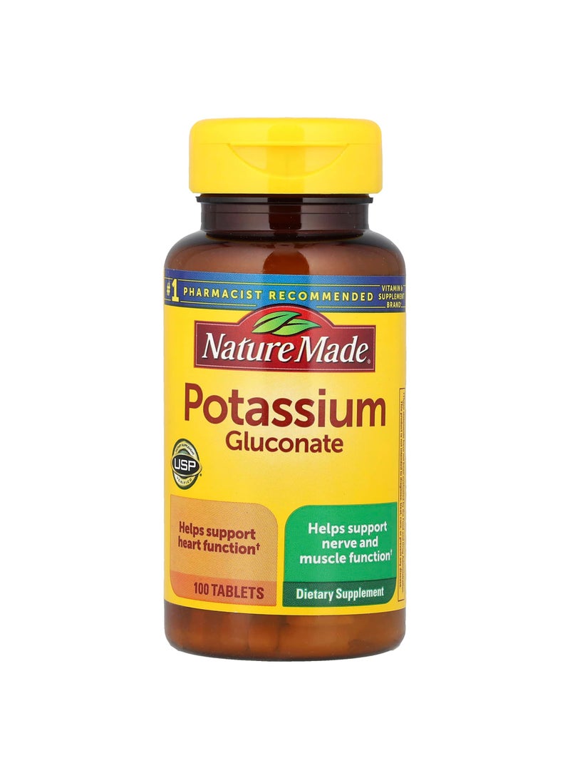 Potassium Gluconate, 90 mg, 100 Tablets