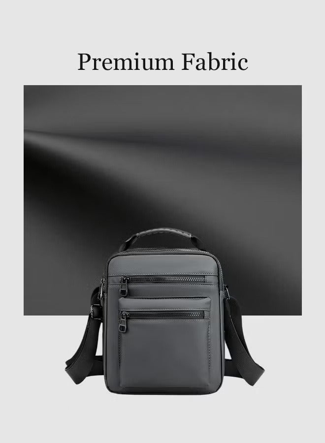MIXDE Minimalist Wear-Resistant Oxford Crossbody Shoulder Bag with Adjustable Strap and Top Handle Multi-layer Functional New Trends Fashion Handbag for Men Solid - Image 4