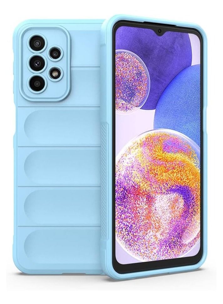 Magic Shield Tpu Silicone Shockproof Phone Case For Samsung Galaxy A23 Baby Blue - Image 1