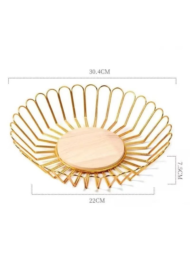 A premium metal fruit dish featuring an elegant and versatile design; perfect for serving fruit and desserts while adding a sophisticated touch to home décor. - Image 2