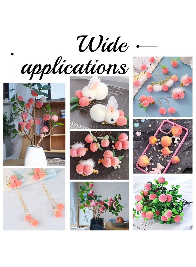 SYOSI 30Pcs Mini 1.3 Inch Artificial Fruit Peach Simulation Peach Realistic Fake Fruit Peach for Floral Arrangements Home Decor Home Kitchen Party Photography Prop Food Toy  - Image 5