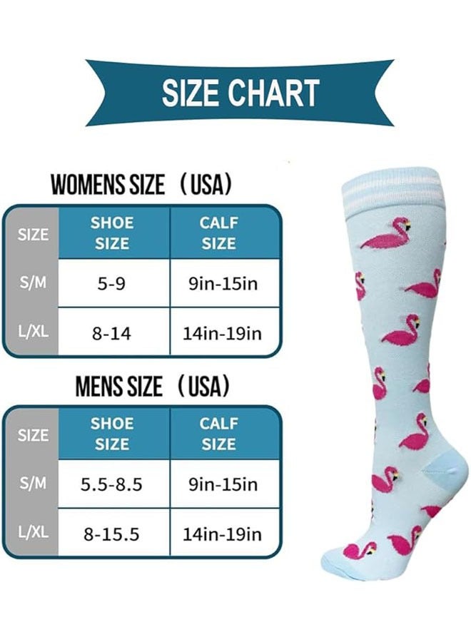 6 أزواج من جوارب الضغط للرجال والنساء أفضل دعم للسفر الرياضي (20-30 mmHg-SM) - Image 2