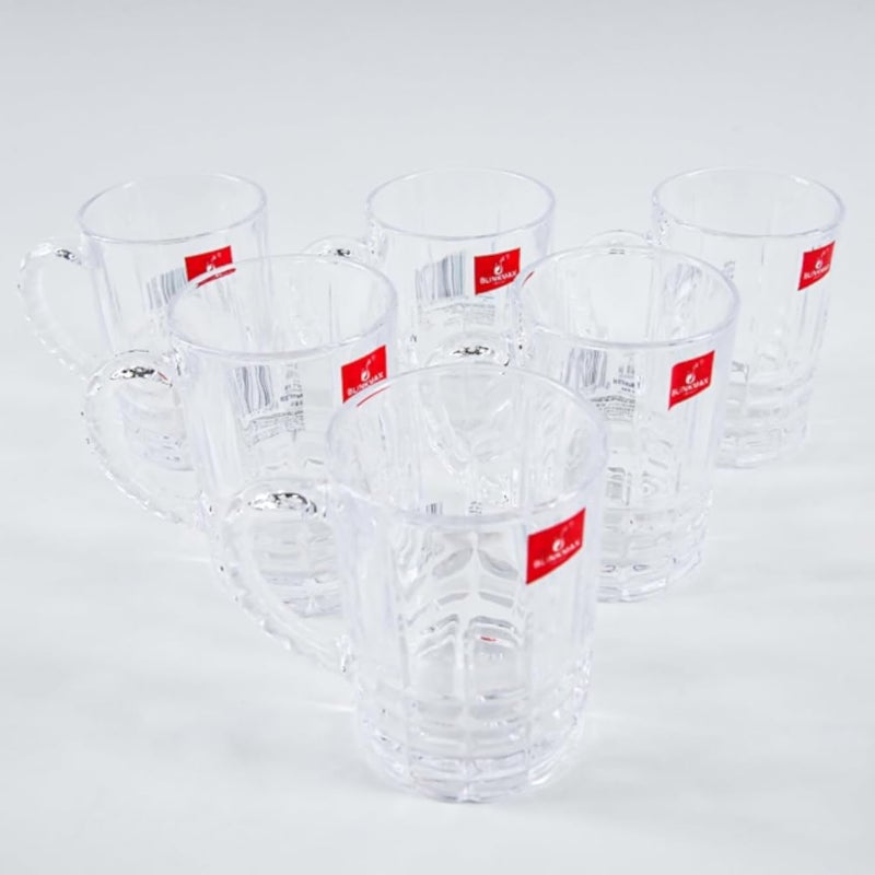 Blink Max B129B Pure Glass Tea and Nescafe Cups 6-Piece Set