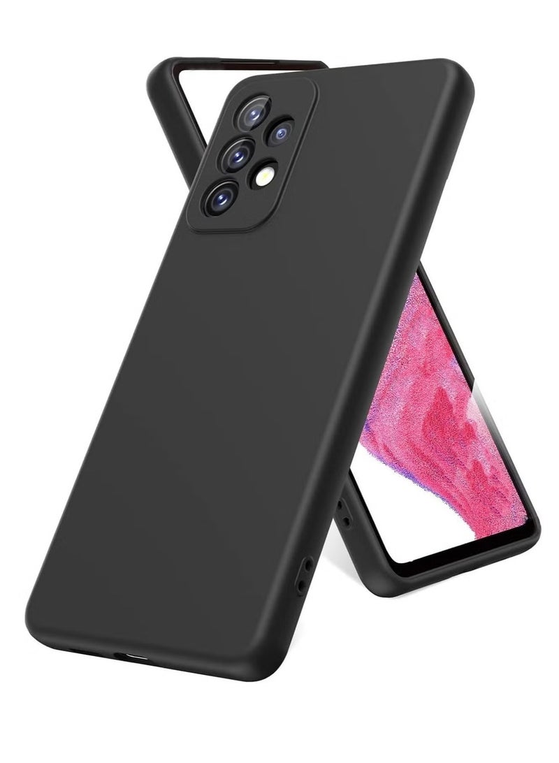 Samsung Galaxy A13 4G Liquid Silicone Gel Rubber Phone Case - Black, Shockproof with Microfiber Lining - Image 1