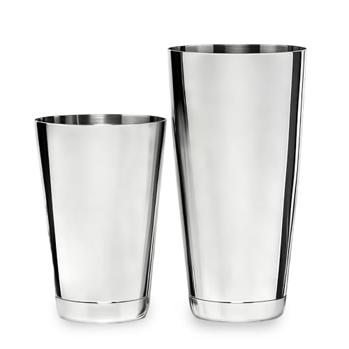 Pafusen Boston Cocktail Shaker 18oz 28oz 2Piece Tins Professional Bar Shaker for Bartending Cocktail Shakers Essential Bar Tools for Mixing DrinksSliver - Image 1