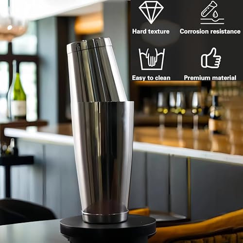 Pafusen Boston Cocktail Shaker 18oz 28oz 2Piece Tins Professional Bar Shaker for Bartending Cocktail Shakers Essential Bar Tools for Mixing DrinksSliver - Image 3