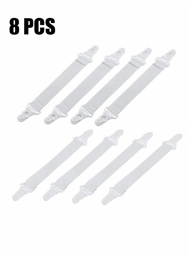 HY 8 Pcs Bed Sheet Clip, Sofa Mattress Fitted Sheet for Couch Sheet Stays Mattress Sheet Clips Grippers Sheet Fastener Clip Bed Sheet Buckles Sheet Gripper Set  - Image 1