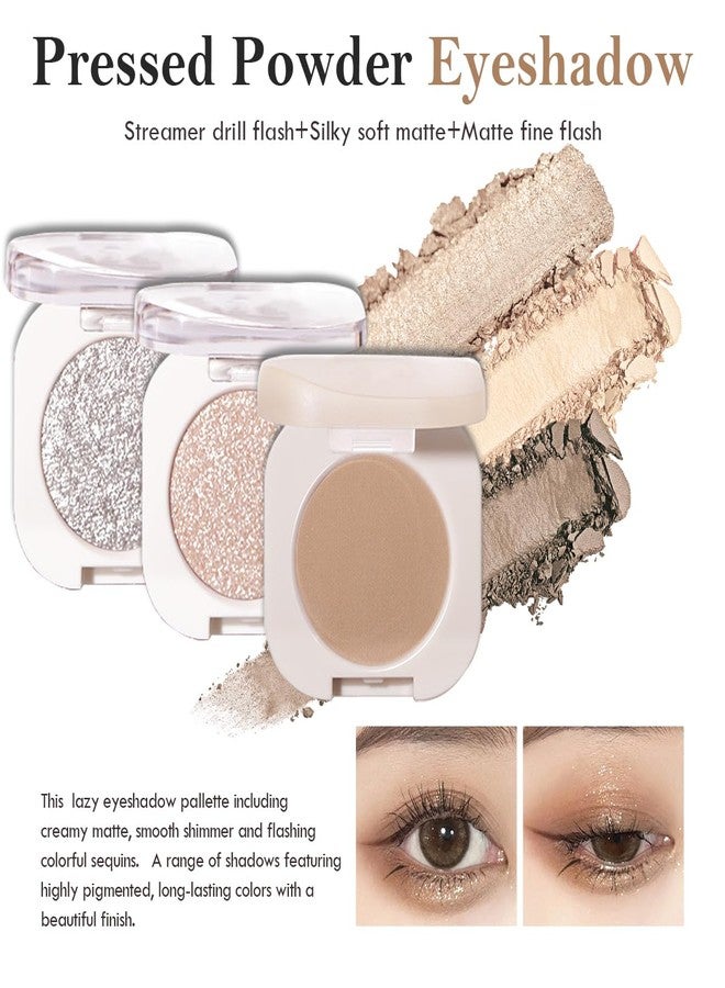 Aaiffey Single Matte Eyeshadow Palette, Nude Brown Eyeshadow Beige Champagne Eye shadow Makeup Smooth Powder High Pigment Ultra-Blendable Formula Long Lasting 01# Moonlight - Image 3