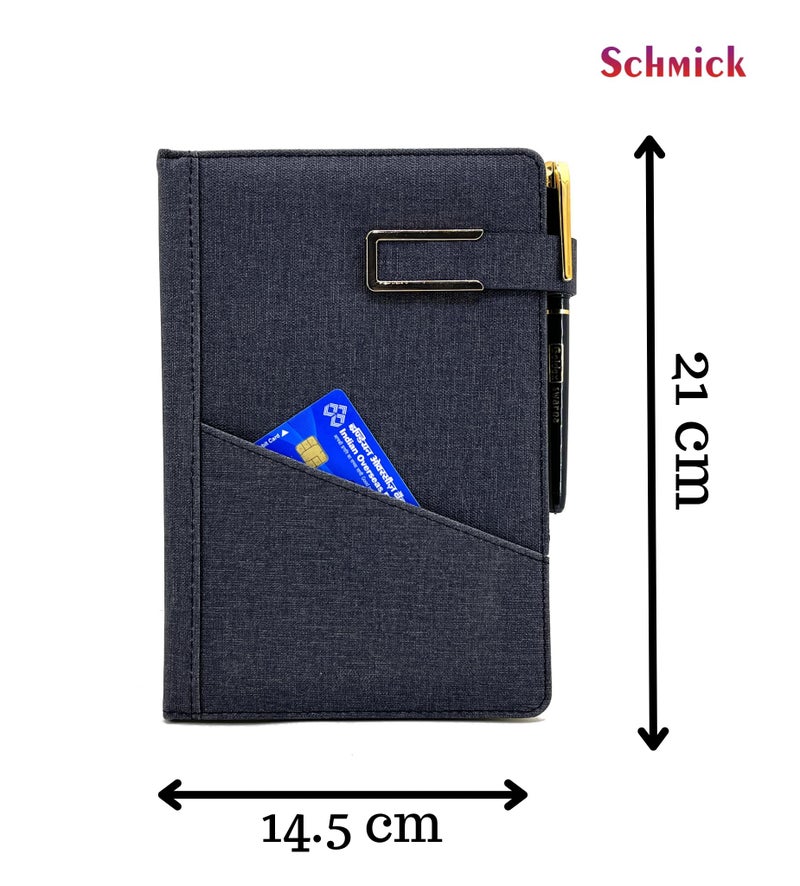 Schmick A5 Journal Notebook Diary for Men Women | Office Journal Diary Notebook with Magnetic Flip Lock (200 Ruled Pages, 6 x 8.5 Inches, 80 GSM) (Gradient Blue) - Image 2