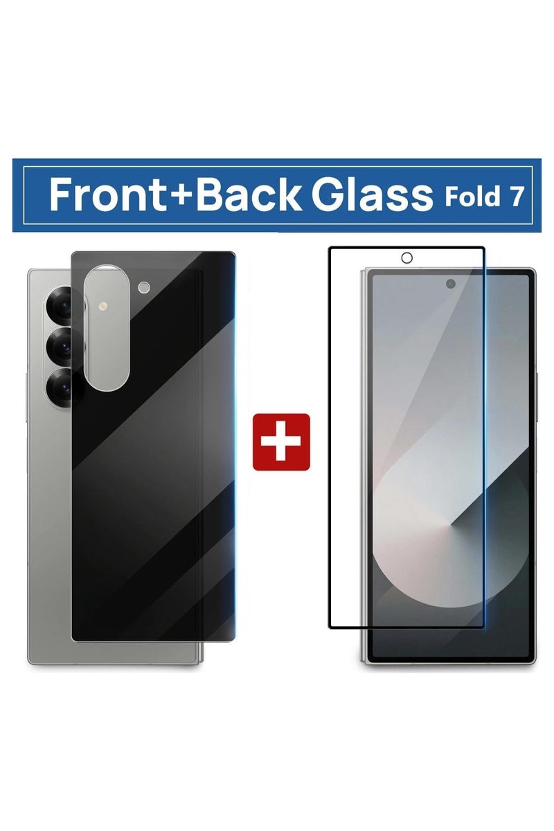 Muzz Samsung Galaxy Z Fold 7 Screen Protector 9H Tempered Glass Front and Back 1-Pack Black (Clear) - Image 3