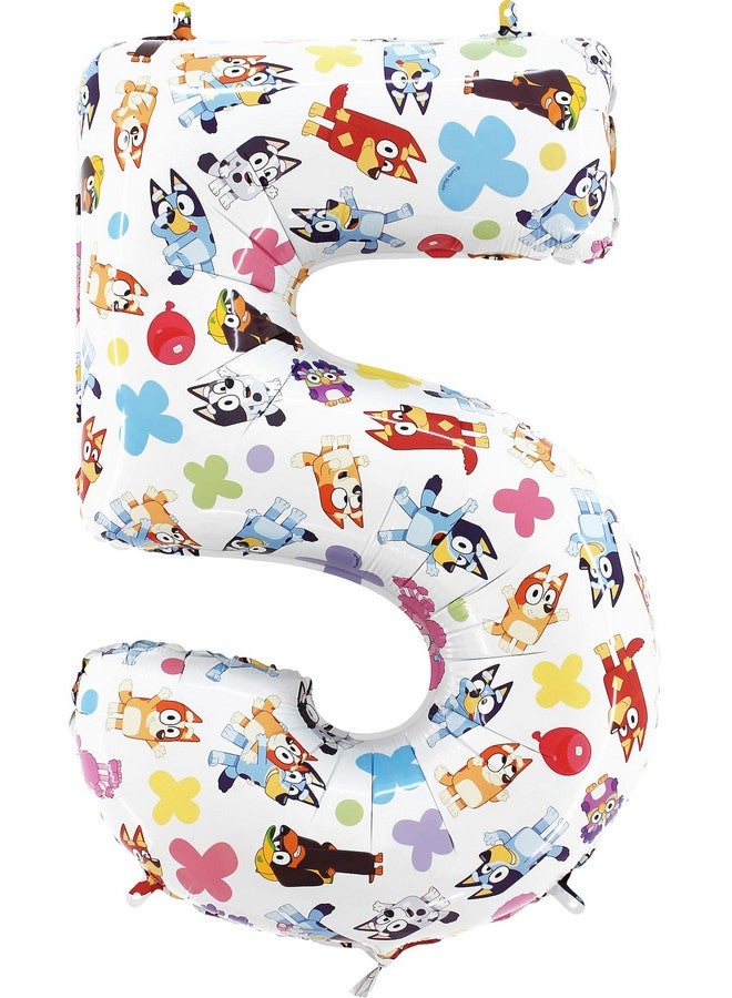 Toyland® 26 Inch Bluey & Bingo Number Foil Balloon - Kids Party Balloons - Number 1-5 Available