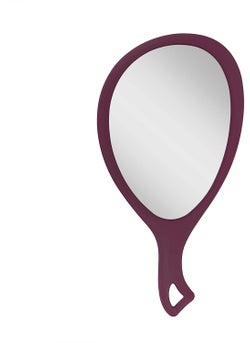 Zadro Zadro Large Hand Mirror with Handle Salon Mirrors for Hair Stylist, Big Handheld Mirror Makeup Mirror Wall Mounted Hang (1, Purple Garnet, Medium: 15" x 8") 