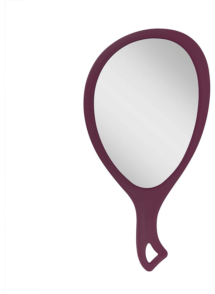Zadro Zadro Large Hand Mirror with Handle Salon Mirrors for Hair Stylist, Big Handheld Mirror Makeup Mirror Wall Mounted Hang (1, Purple Garnet, Medium: 15" x 8") 