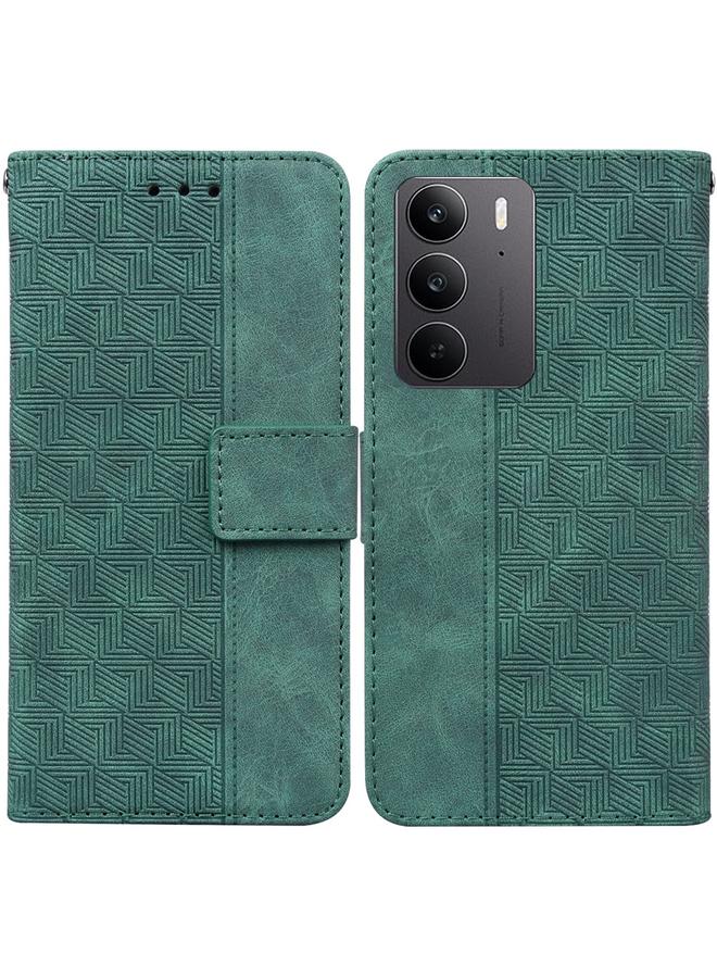 اس-توب جراب هاتف Realme C75 من الجلد المنقوش هندسيًا - Image 1