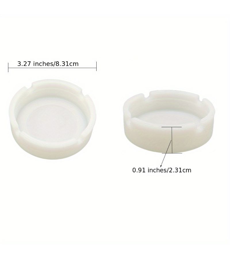 2Pcs Glow In The Dark Silicone Ashtrays Heat Resistant Flexible Easy To Carry Nighttime Illumination - Image 5