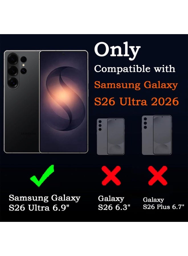 Houmt Samsung Galaxy S26 Ultra Magnetic Case with 2x Tempered Glass with MagSafe Plating Soft Glossy Luxury Shockproof Phone Case for Galaxy S26 Ultra 6.9-inch - Image 2