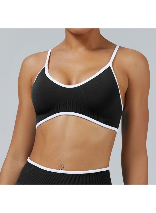 New Style Sling Beautiful Back Fitness Yoga Bra Outer Wear Running Fitness Bra Shock-proof Tight Sports Bra