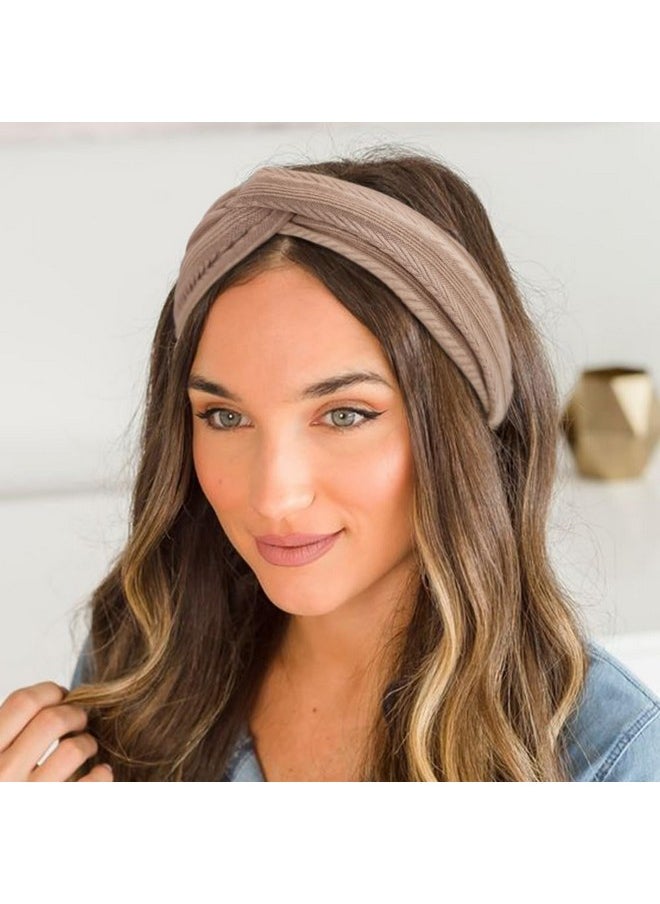 DRESHOW DRESHOW Headbands Twist Knotted Women Head Bands Boho Stretchy Hair Bands Non Slip for Girls Criss Cross Head Wrap Turban Plain Headband Twisted Elastic Solid Color Hair Accessories  - Image 2