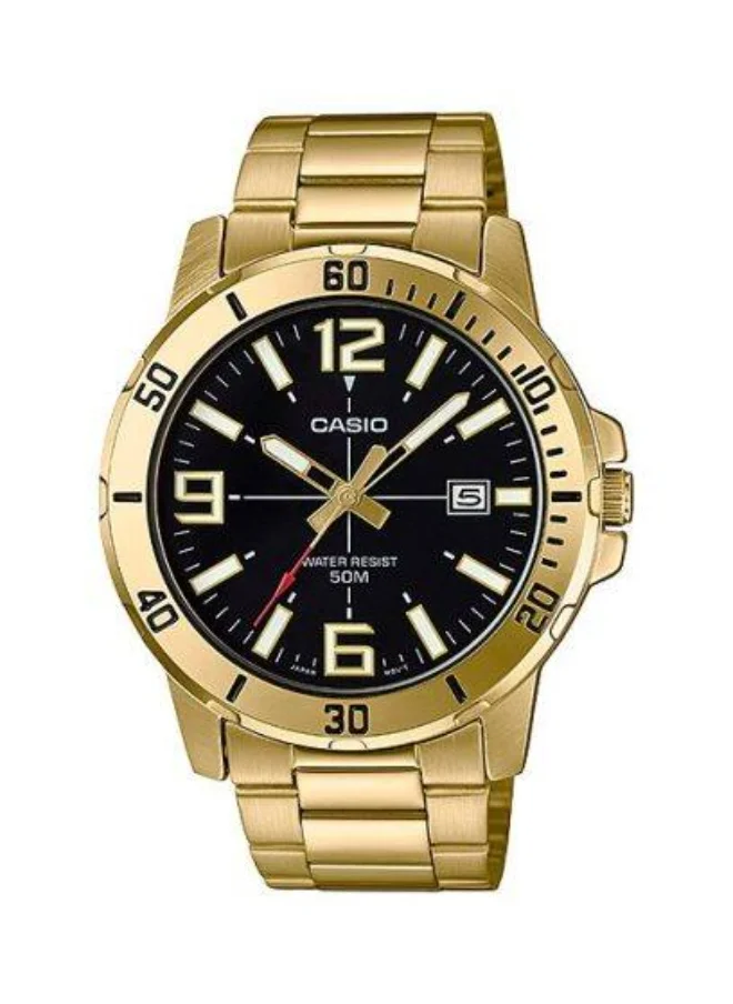 كاسيو Men's Stainless Steel Analog Watch MTP-VD01G-1B - 45 mm