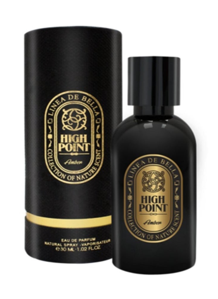 Linea De Bella - Highpoint Collection Amber Perfume EDP 30ML | Elegant Perfume for Men with Amber, Jasmine & Bergamot Notes - Image 1
