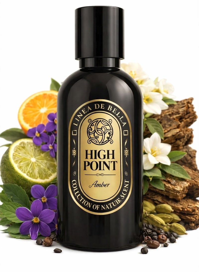 Linea De Bella Highpoint Collection Amber Perfume EDP 30ML | Elegant Perfume for Men with Amber, Jasmine & Bergamot Notes - Image 1