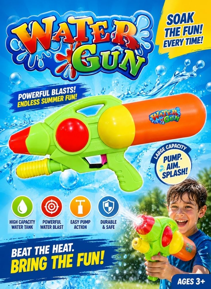 NinEx Water Gun Blaster Toy For Summer Season 41cm - Image 1
