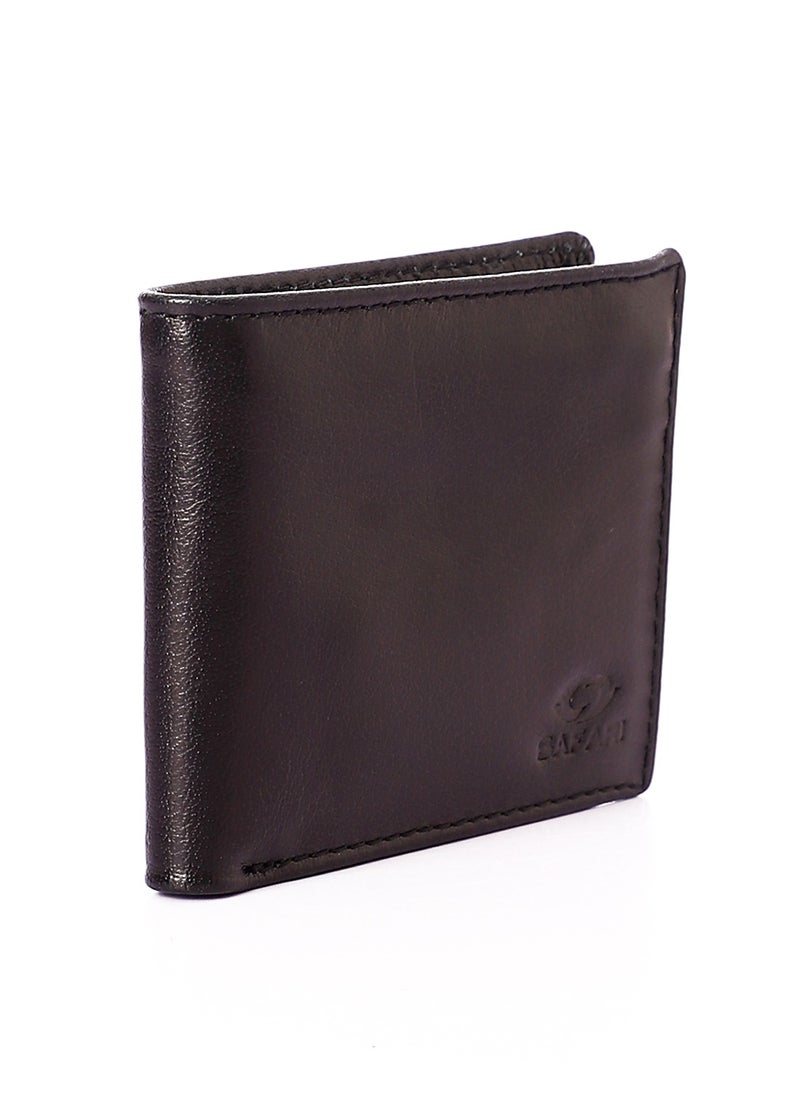 Generic - Leather Wallet (SA 137) for men, Soft Touch Rustic Leather, Extra Capacity with, Compact Convenience and Ideal Gift - Men's Wallet with 8 Card Slots.with cash pocket .and 1 ID windows .Black - Image 1