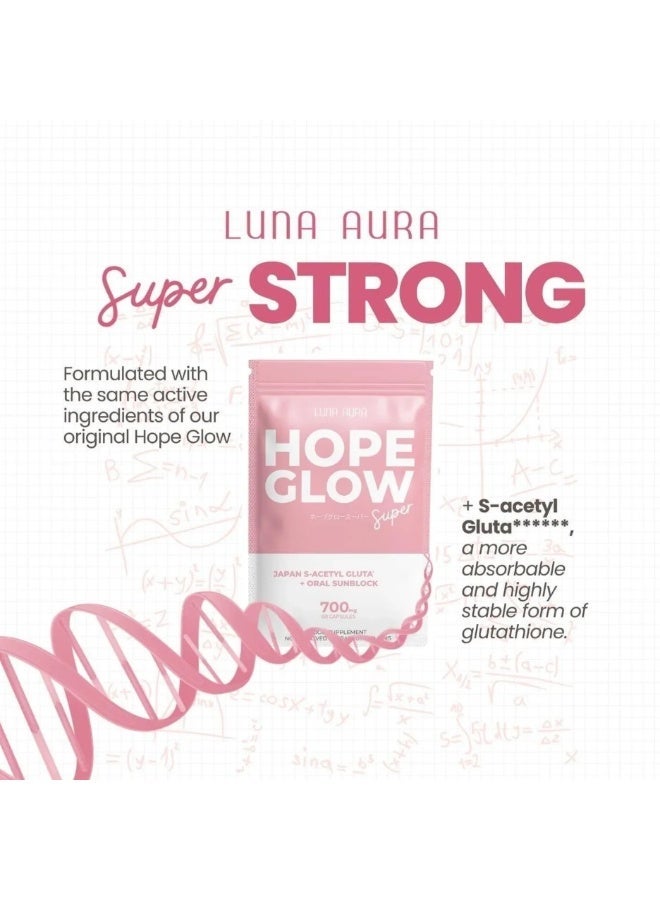 Luna Aura Hope Glow Super 700mg 60 Capsules – Premium Beauty & Wellness Support Supplement - Image 4