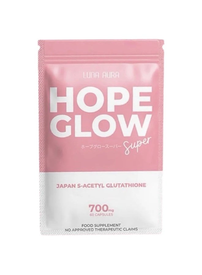 Luna Aura Hope Glow Super 700mg 60 Capsules – Premium Beauty & Wellness Support Supplement - Image 1