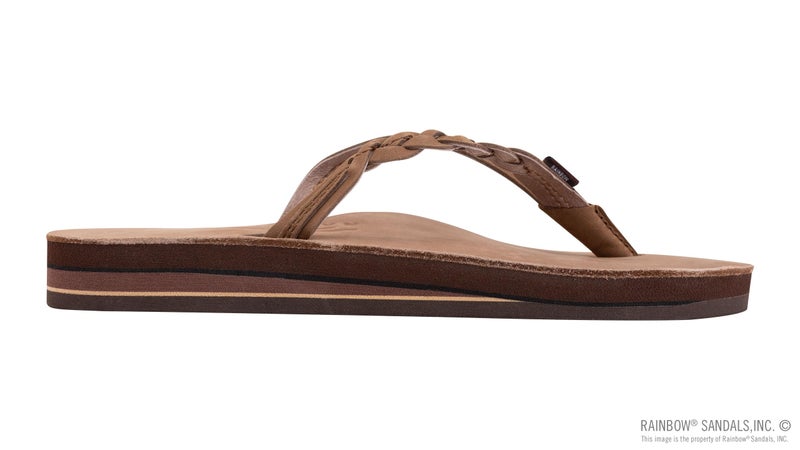 Rainbow Sandals Women's Double Layer Flirty Braidy Premier Leather w/Single Braided Strap, Dark Brown, Ladies X-Large / 8.5-9.5 B(M) US - Image 4